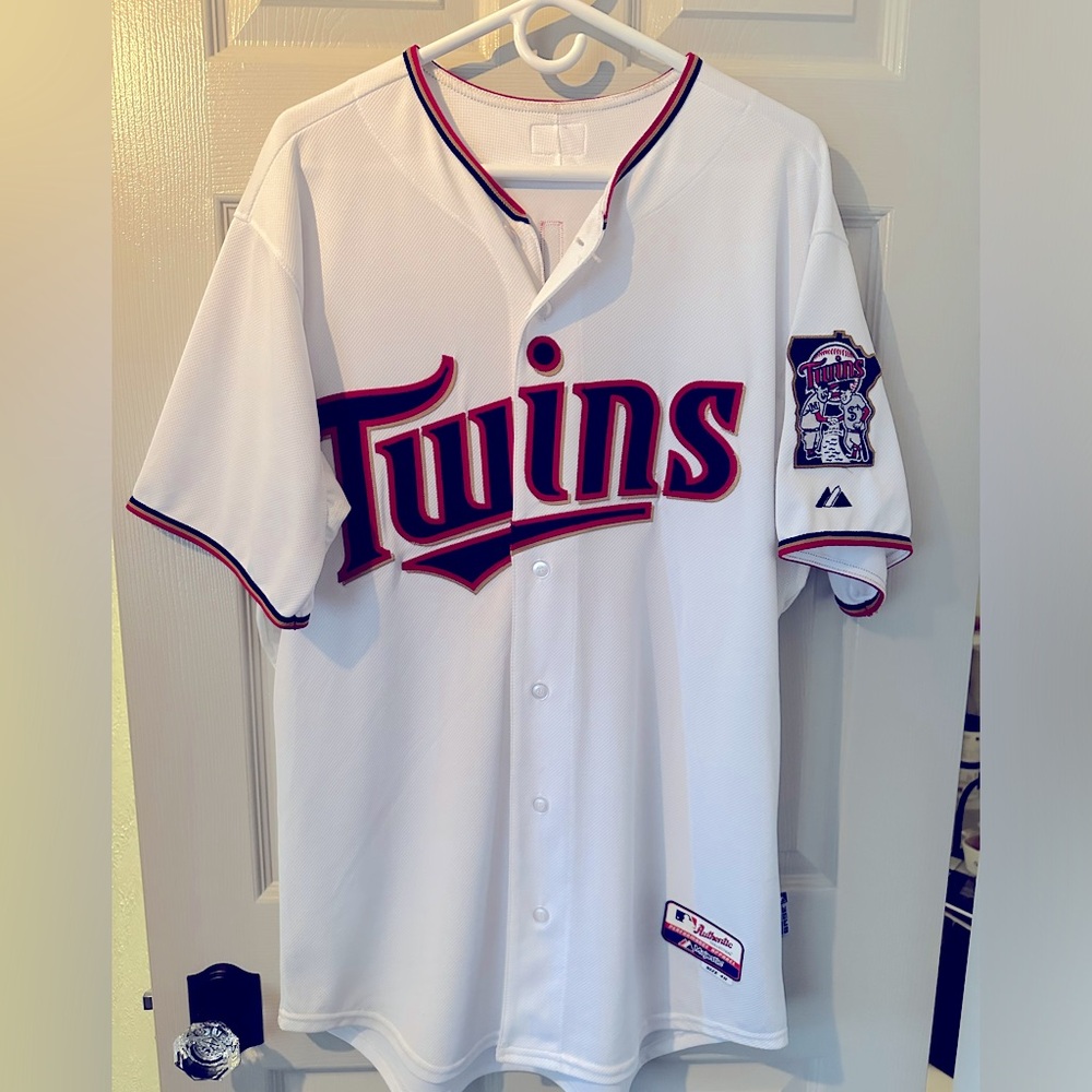 AUTHENTIC Majestic 48 X-LARGE MINNESOTA TWINS JOE MAUER COOL BASE Jersey SHARP!